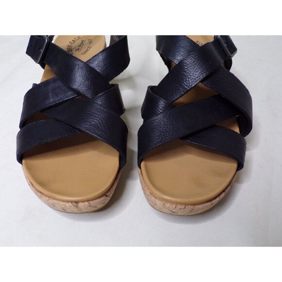 🆕KORK-EASE Caroleigh Black Wedge Sandal Shoe 11 Black - Picture 8 of 13